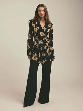 NWT 🖤 Favorite Daughter The Adrienne Blazer | Noir Fleur | XS